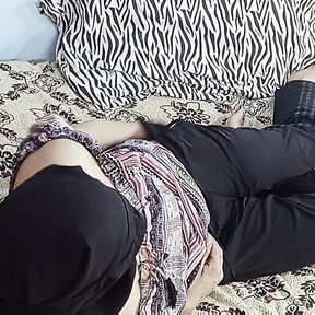 really indian hot wife wearing arabic hijab on live webcam plays with husband s big cock