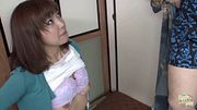 She went inside after washing the exterior of the home and licked her man's really hard dick.