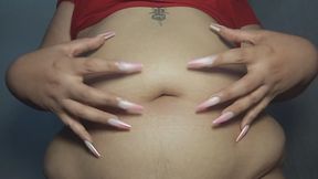 Belly inflation and deflation- Tummy Play and Long Nails