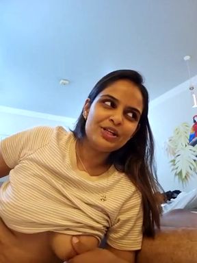 Indian Wife and Husband Romance with Pregnant in Interview