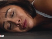 MILFED - Personal Trainer Stretches Lilly Hall's Legs Wide Open To Make Her Pussy Wetter