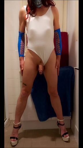White swimsuit tease