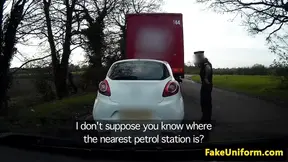 British redhead plowed outdoors by the police