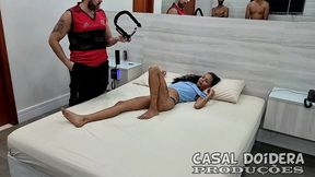 bastidores da gravacao da novinha casada gravando sem o marido saber ganhando muita pica e leite