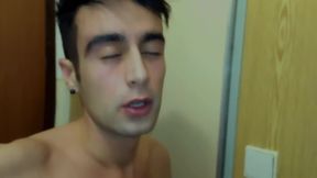 My Sexy Straight Coworker Gets Cumshot on His Locker at the Locker Room