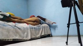 Joselynne Crossdresser Xmas In High Heels Using Buttplug In Cam Last Part