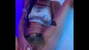 Charlotte Rose Lara Croft Body Paint Cosplay Solo wank