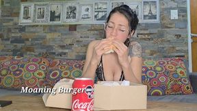 I'll devour you like this hamburger