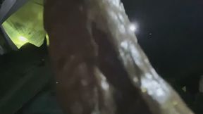 Bored in the car late night swinging my dick and cumming