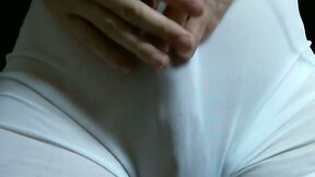 Playing and cumming under my white transparent sexy undies