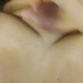 My husband cums on my tits