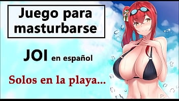 Audio JOI en espa&ntilde_ol, a solas con tu amiga tetona en la playa.