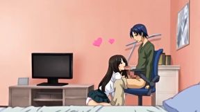 Fela Pure - Older Stepsister Gives Her Stepbrother A Hentai Deepthroat Blowjob While Parents Away