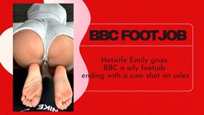 BBC oily footjob