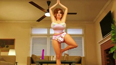 Shemale MILF Home Alone 3D Animation 2023