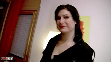 Busty french brunette Tania Berry fucking for money