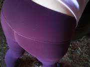Ass spanking in public barn