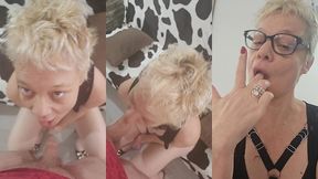 une bonne pipe baveuse avec facial