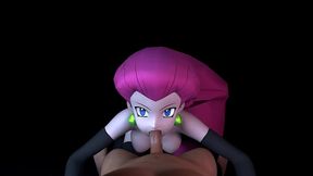 jessie from team rocket sucks dick in pov - pokemon parody