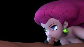jessie from team rocket sucks dick in pov - pokemon parody