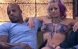Hardcore reality show with biracial orgy