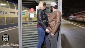 2 Germans Fucking At A Train Station!! With Lando Ryder