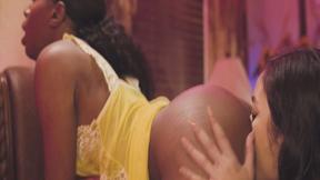 ”Ebony babe Amari Anne moaning as her tight cunt getting that pleasure”