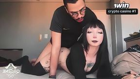 PAWG GOTH BABE FUCK & CUM IN BIG ASS ft. Amberzinha