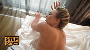 POV - Busty blonde Shalina Devine offers her body after massage