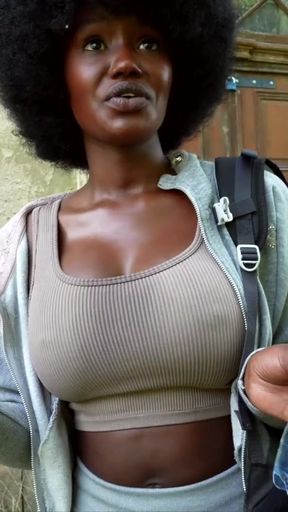 Thrilling moment from &quot;Czech Streets 152: Quickie with Cute Busty Black Girl&quot;
