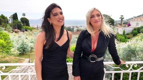 Two French Girls Get by a Big