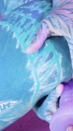 Dreadhead Tattooed Girl Gets Anal Fucked After Dildo Play   Clip 1