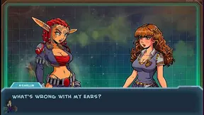 Redhead Anime Princess Shows Off Big Tits for Alien Cam Show