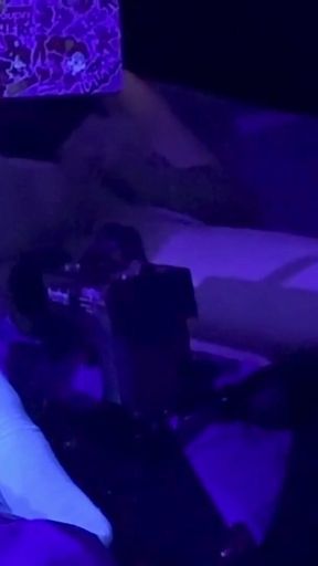 S1uttranspup Takes a 9 Inch Dildo in a Blacklit Room