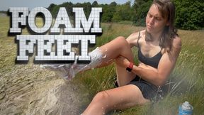 Foam Feet, Messy Foot Fetish (4K)