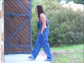 Gorgeous brunette with big boobs was hired to tend a garden but she has some other plans