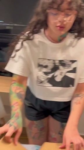 Shemale and two girls fuck a tantaly sex doll   Clip 2