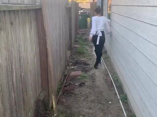 Void urine outside ended with astonishing outdoor fellatio-job / diosaera