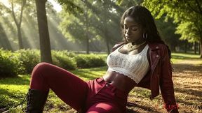 fucked an ebony girl in the park and came in all holes [ai]