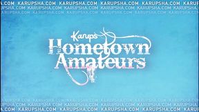 College girl Chloe Scott plays with her pink pussy