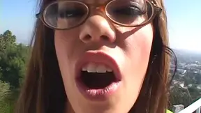 Slutty Beauty in Fishnets Gets Double Penetrated Outdoors Hardly