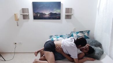 Passionate lesbian kiss drawn wet mouths bite small teen slips finger tingle