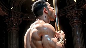 Muscular Gay Stripper Performs an Explicit Private Show Durin Ritual for London's Upper Class