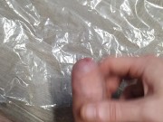 Uncut British Twink Cums On Plastic