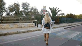 Walking in mules shoes on the beach 2 MP4 (1920x1080) FHD