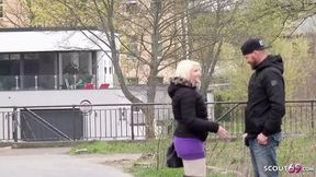 Tiny German scout chick gets picked up &mdash;  pounded &mdash;  and pulverized on busy streets!