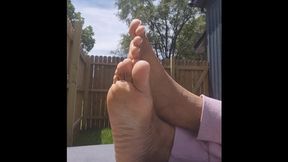 Sunny Sole Compilation: Outdoor Foot Rubs, Sandal Claps, and Long Toe Teases