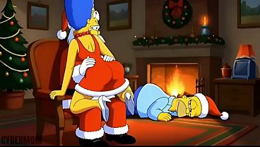 Santa visita a los simpson