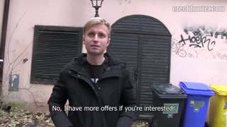 CZECH HUNTER 394 -  Blonde Stud Gets A Huge Sum Of Money Just To Get His Ass Fucked