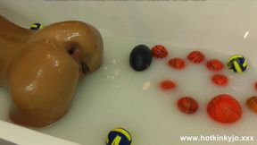 Extreme anal sex with milk tube and prolapse